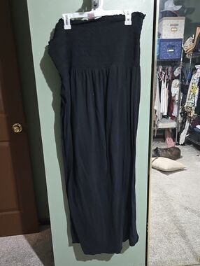 Merona Black Strapless Maxi Dress